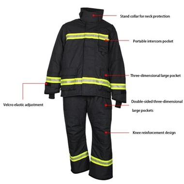 ست شش تکه کت و شلوار آتش نشانی